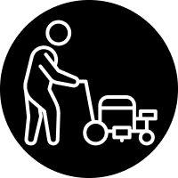 Worker Marking Pavement Icon