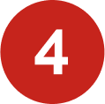 Red Number 4 Icon