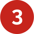 Red Number 3 Icon