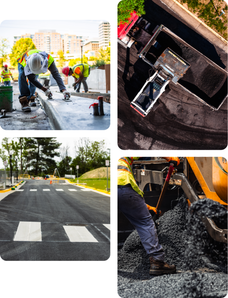 Pro Pave Incorporated collage featuring some of the services we provide