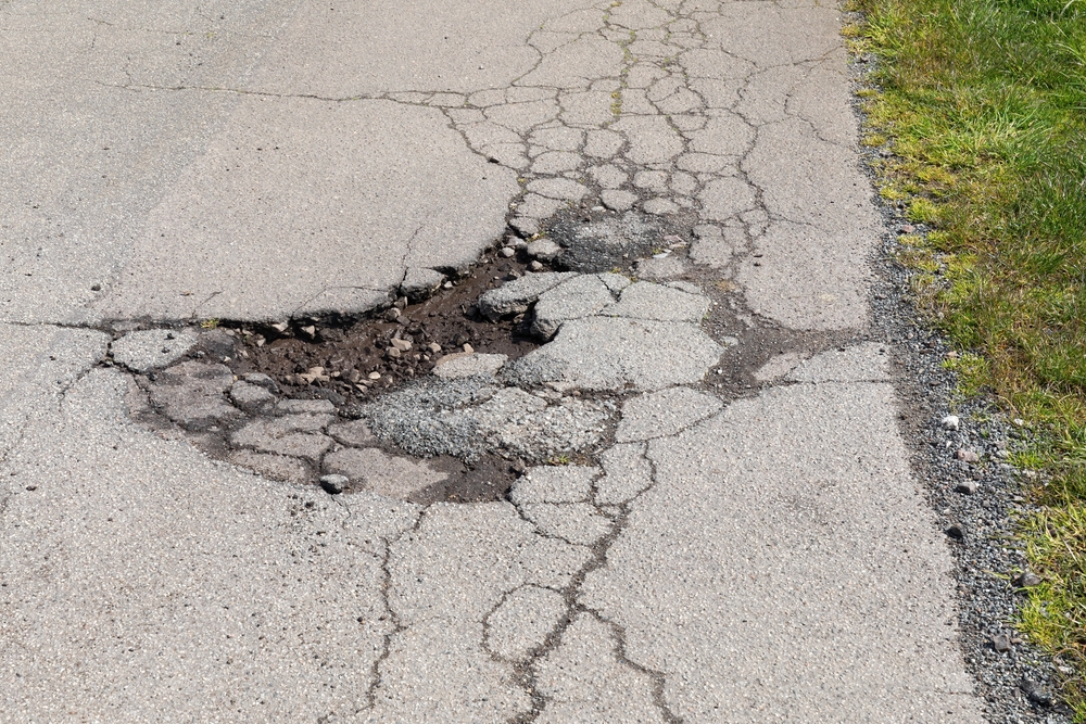 Alligator Cracks in Asphalt