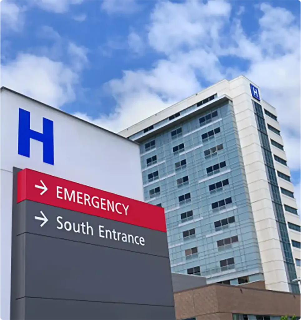 Hospital Entrance Sign