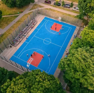 Outdoor Sport Courts in Sterling, Virginia after athletic court paving job