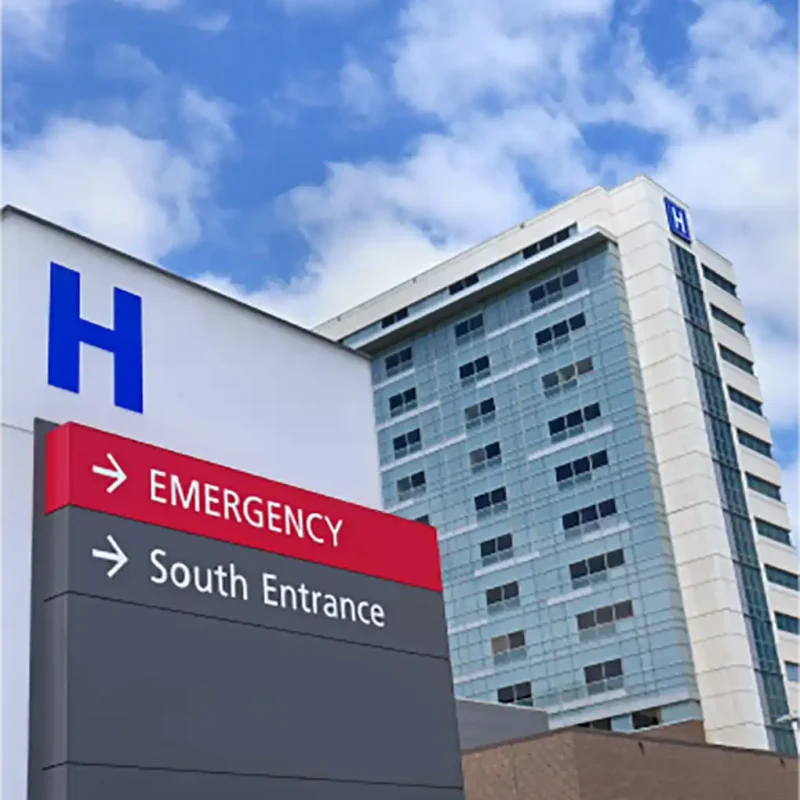 Hospital Entrance Sign