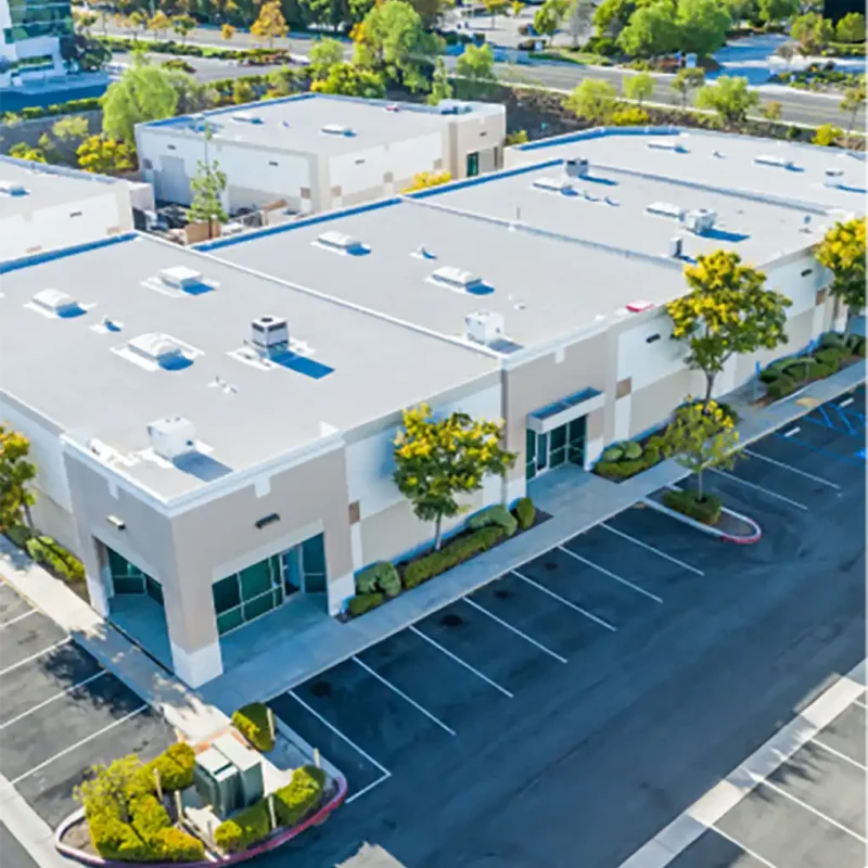 Exterior of an industrial building
