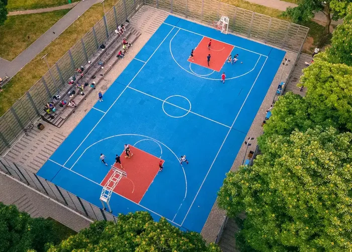 Outdoor Sport Courts in Sterling, Virginia after athletic court paving job